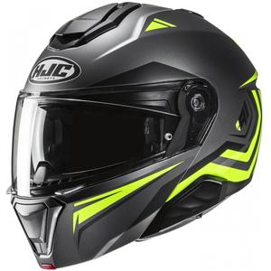 Výklopná prilba na motorku HJC i91 Tricus MC3HSF čierno-fluo žltá