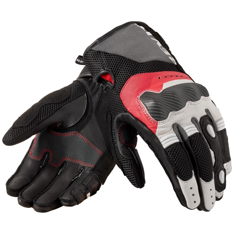 Rukavice na motorku Revit Blaze bielo-červené