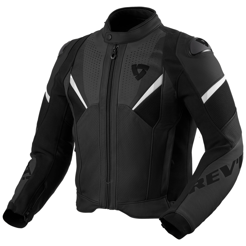 Kožená bunda na motorku Revit Automate čierna