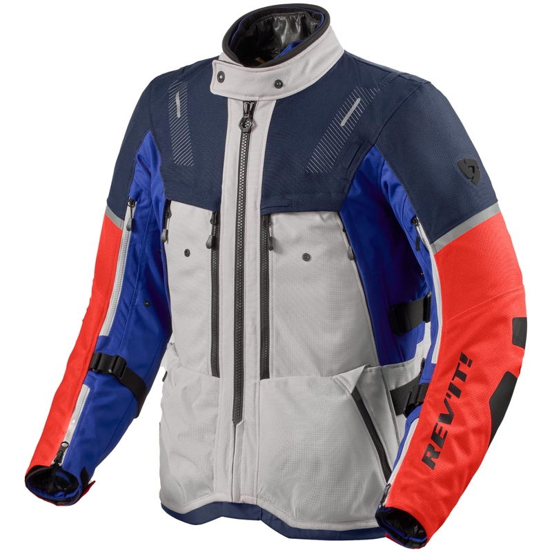 Bunda na motorku Revit Sand 5 H2O strieborno-modrá