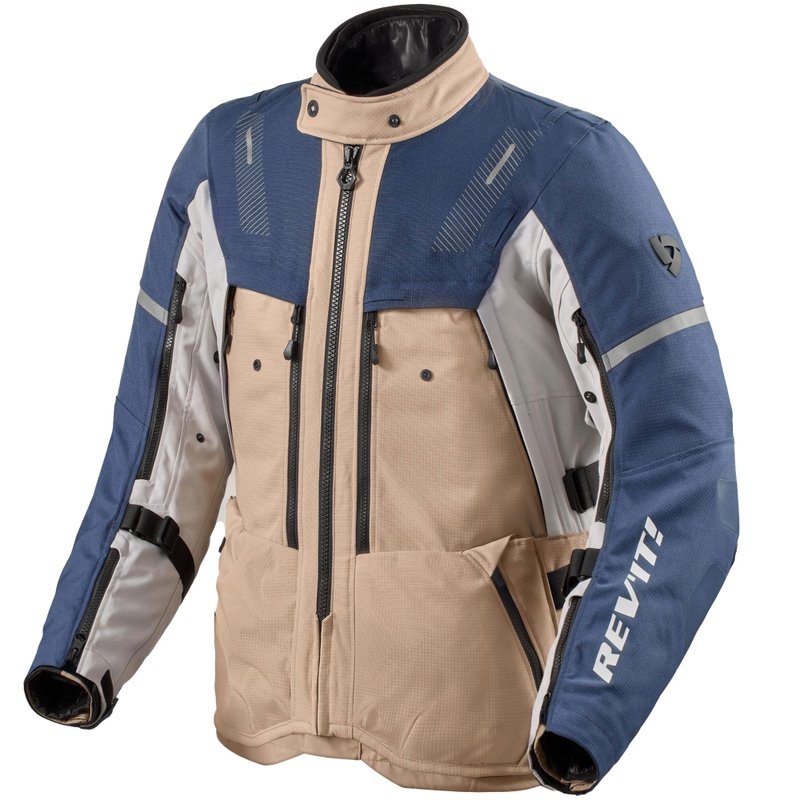 Bunda na motorku Revit Sand 5 H2O pieskovo-modrá