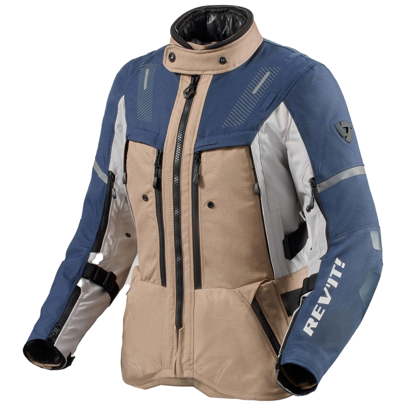 Dámska bunda na motorku Revit Sand 5 H2O pieskovo-modrá