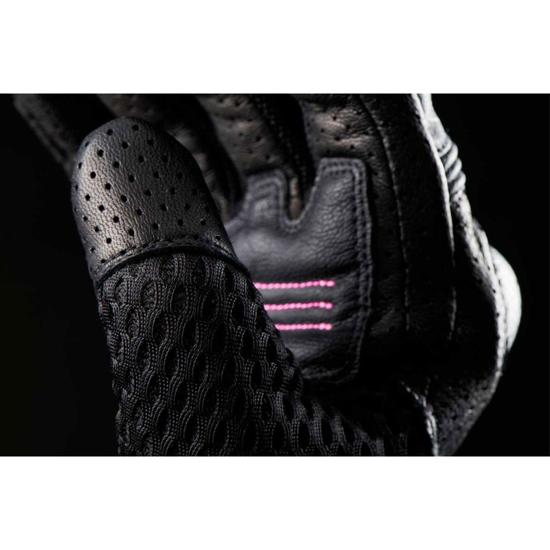 Dámske rukavice na motorku Furygan TD Air Lady čierno-bielo-ružové