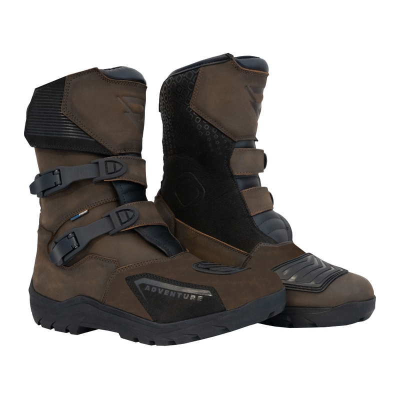 Topánky na motorku Street Racer Adventure Low WP hnedé - II. akosť
