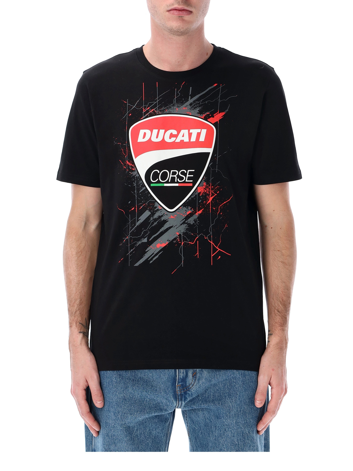 Tričko Ducati Scratched Texture čierne Veľkosť: M