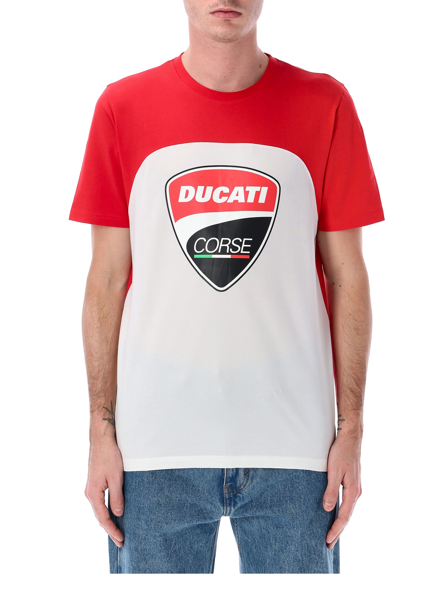 Tričko Ducati Badge červeno-biele Veľkosť: XS