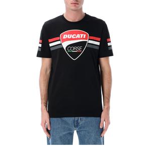 Tričko Ducati Stripes Badge čierne