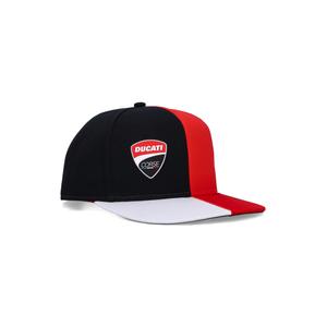 Šiltovka Ducati Flat Cap červeno-čierno-biela