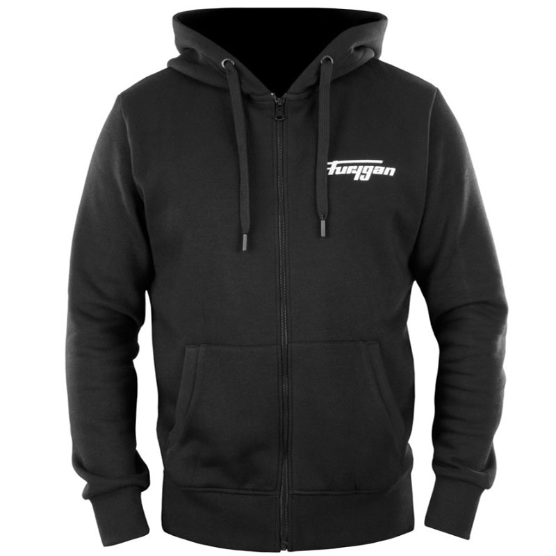 Mikina Furygan Corpo Zip čierno-biela