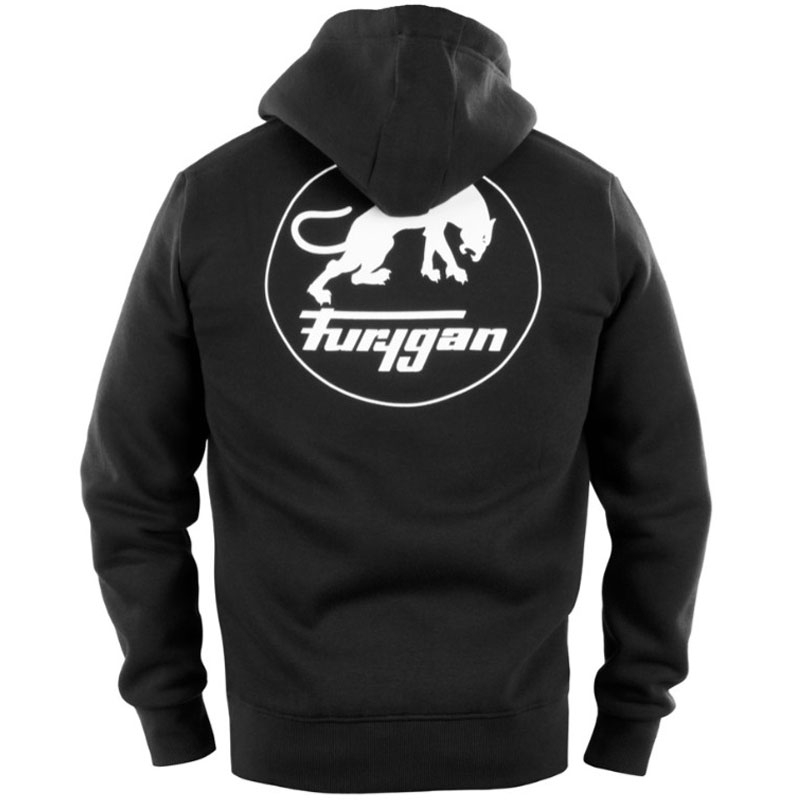 Mikina Furygan Corpo Zip čierno-biela
