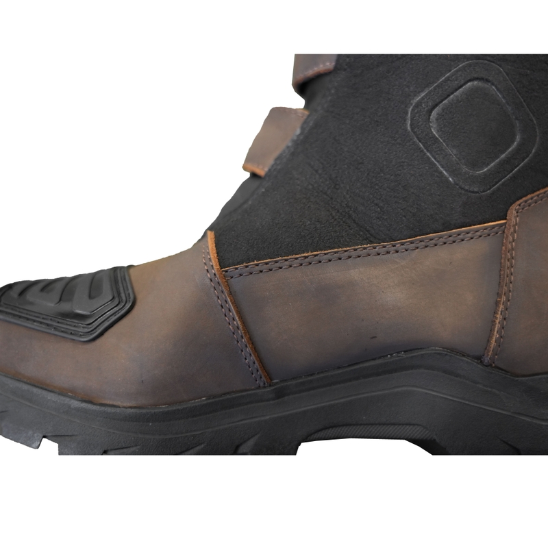 Topánky na motorku Street Racer Adventure Low WP hnedé - II. akosť