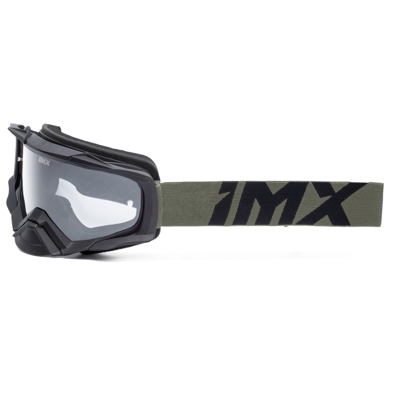 Motokrosové okuliare iMX Dust čierno-bronzové s čírym plexi