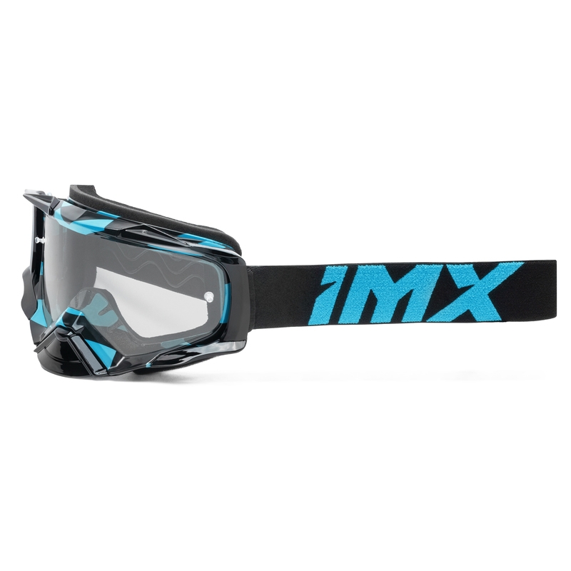 Motokrosové okuliare iMX Dust Graphic čierno-modré s čírym plexi