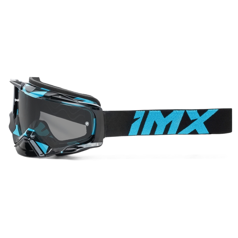 Motokrosové okuliare iMX Dust Graphic čierno-modré s čírym plexi