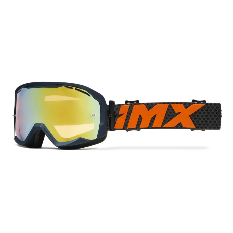Motokrosové okuliare iMX Endurance Flip modro-oranžové s iridiovým plexi