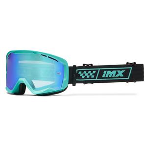 Motokrosové okuliare iMX Endurance Race tyrkysovo-čierne s iridiovým plexi