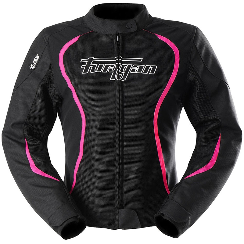 Dámska bunda na motorku Furygan Odessa Vented 3 v 1 čierno-bielo-ružová