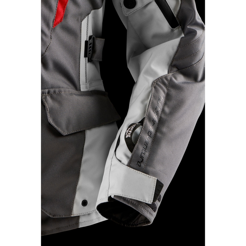 Dámska bunda na motocykel Furygan Apalaches Lady Evo sivo-béžovo-červená