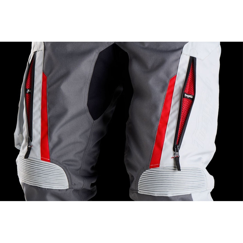 Nohavice na motocykel Furygan Killington sivo-béžovo-červené