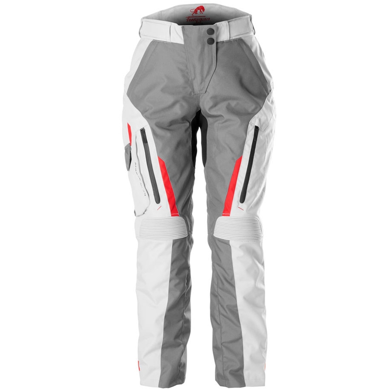 Dámske nohavice na motocykel Furygan Killington Lady sivo-béžovo-červené