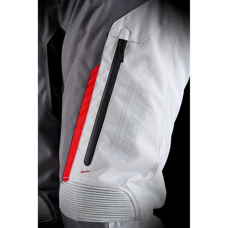 Dámske nohavice na motocykel Furygan Killington Lady sivo-béžovo-červené