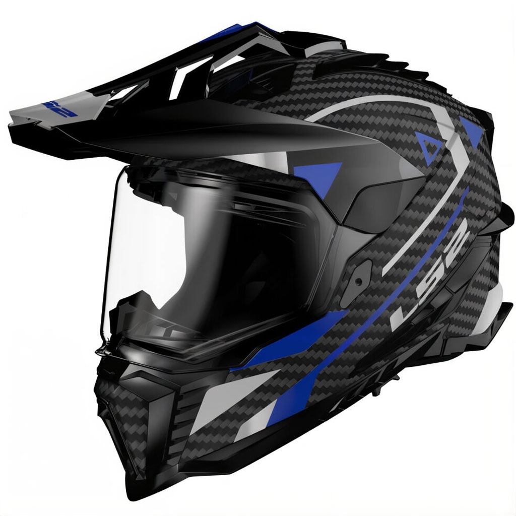 Enduro helma na motorku LS2 MX701 C Explorer Adventure modrá Veľkosť: XS