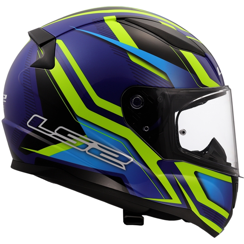 Integrálna helma na motorku LS2 FF353 Rapid II Flitz fluo žlto-modrá