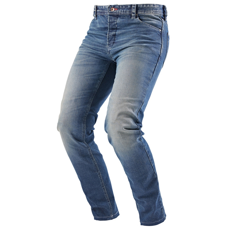 Džínsy na motorku Furygan D12 X Kevlar® Straight oprané svetlo modré