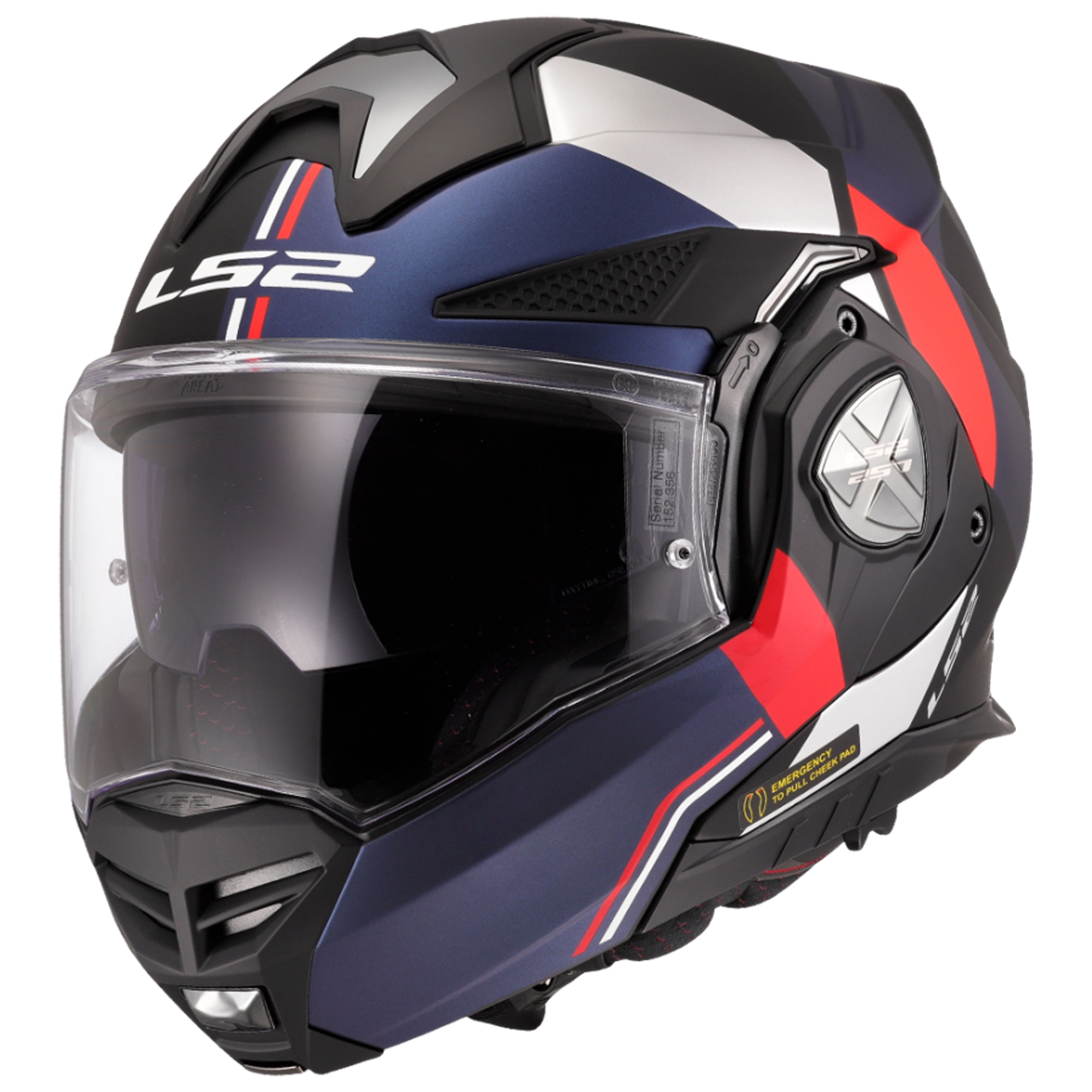Preklápacia helma na motorku LS2 FF901 Advant X Ultra modro-červená Veľkosť: XS