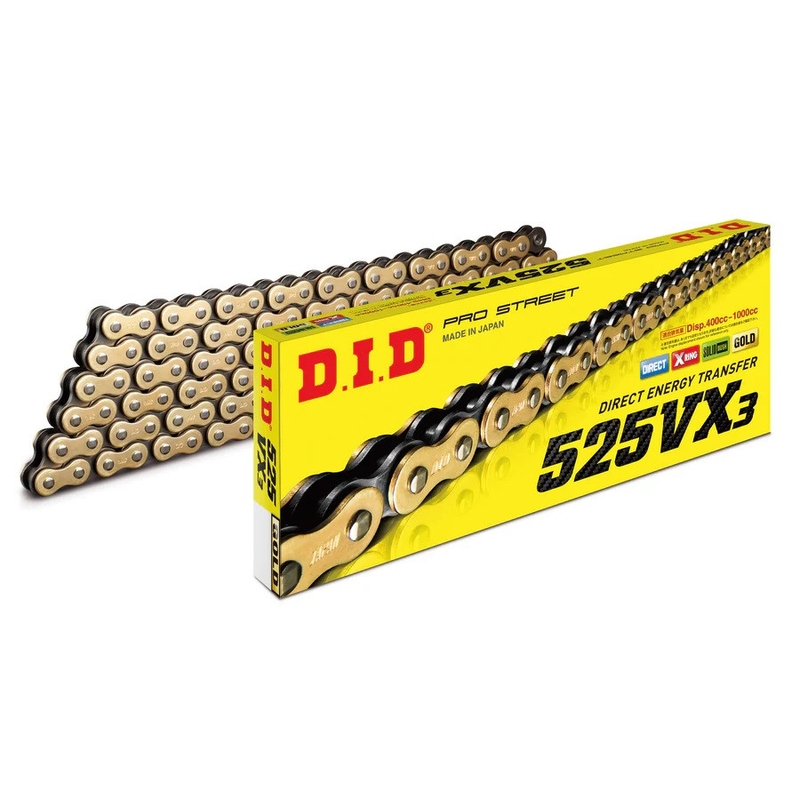 VX -x krúžok D.I.D Chain 525VX3 116 L zlatá/čierna