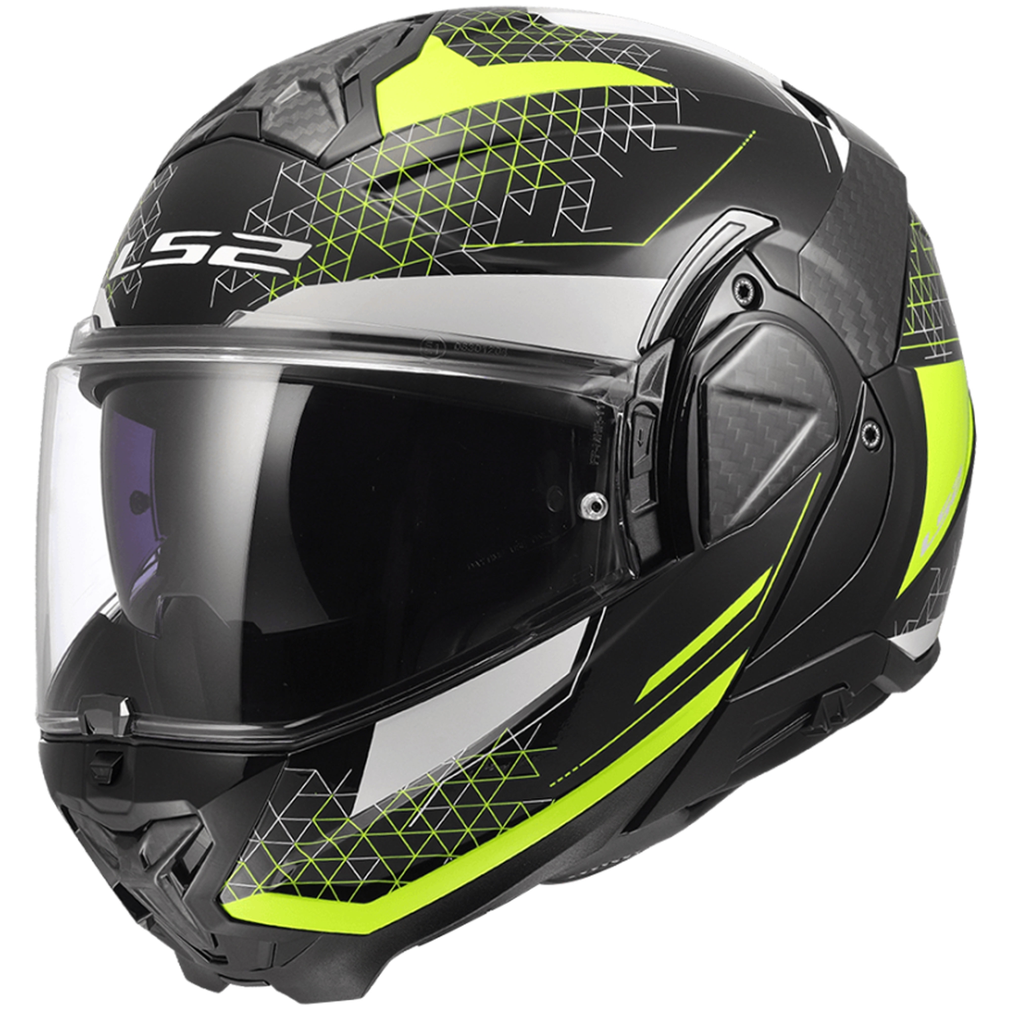 Preklápacia helma na motorku LS2 FF910 Advant II Astral fluo žltá Veľkosť: XS