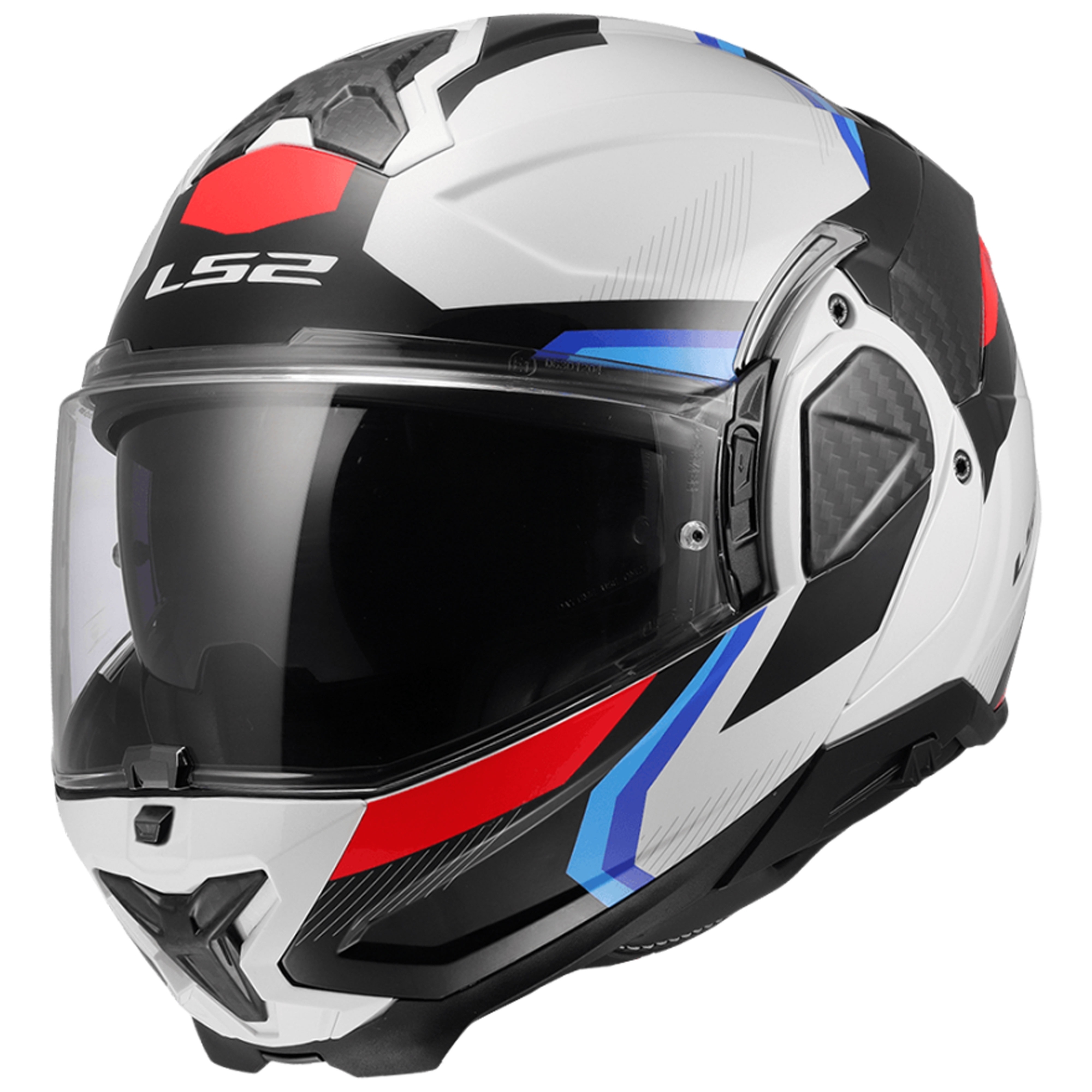 Preklápacia helma na motorku LS2 FF910 Advant II Triple bielo-modro-červená Veľkosť: XL