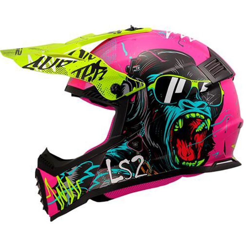Detská motokrosová prilba LS2 MX437 Fast EVO Mini Gorilla fialová