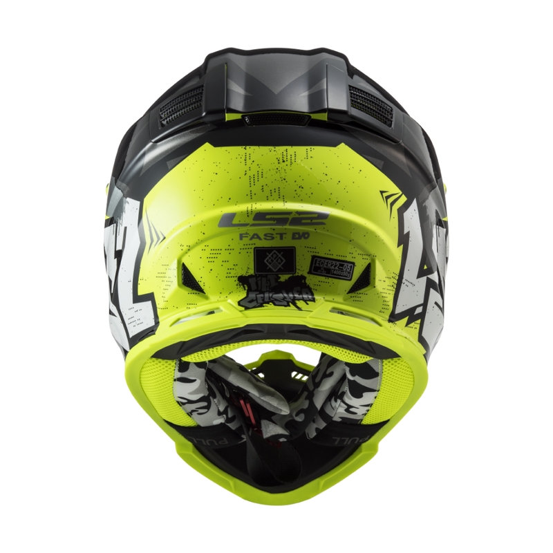 Detská motokrosová prilba LS2 MX437 Fast EVO Mini Crusher čierno-žltá
