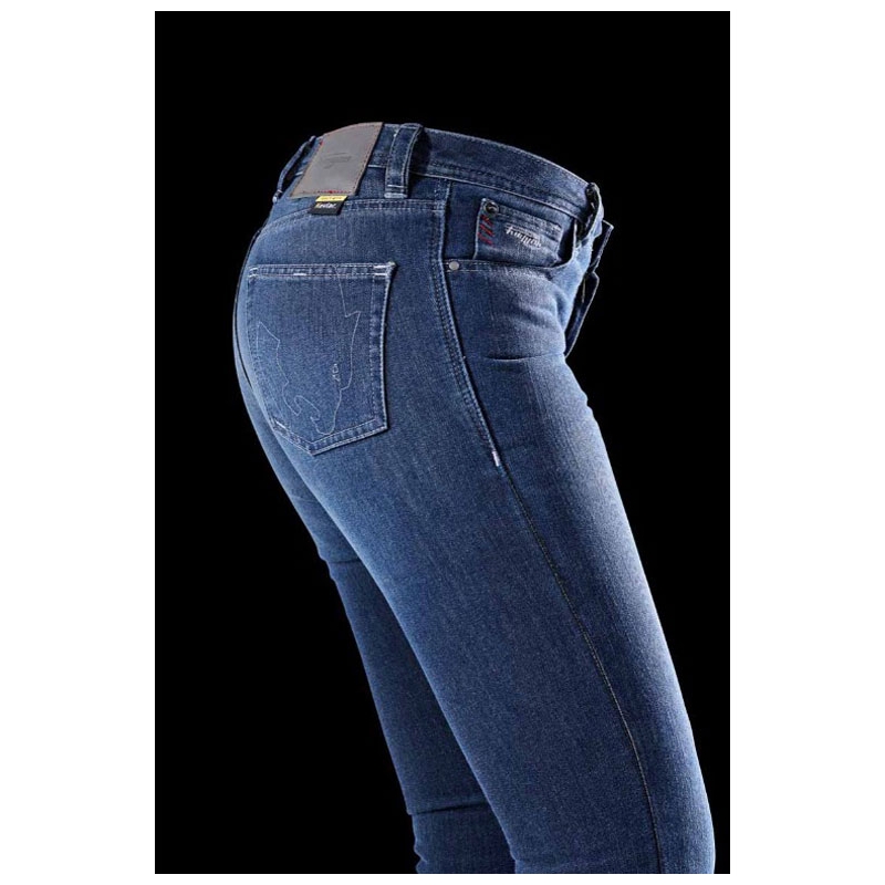 Dámske džínsy na motorku Furygan Kate X Kevlar® Straight modré