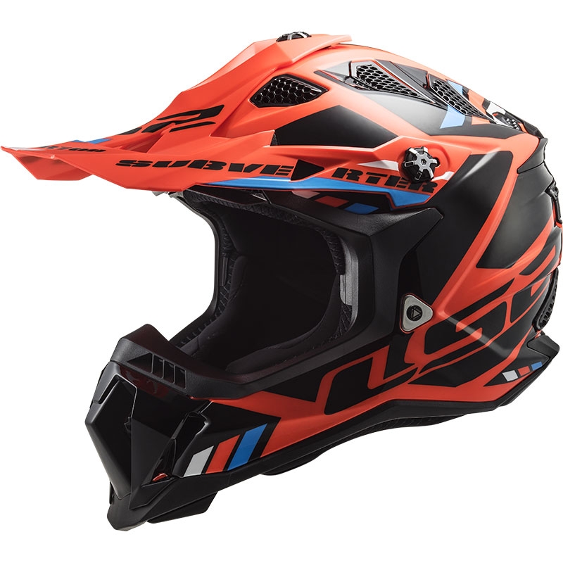 Motokrosová prilba LS2 MX700 Subverter Stomp oranžovo-čierna Veľkosť: S