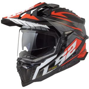 Enduro helma na motorku LS2 MX701 Explorer Spire čierno-šedo-červená