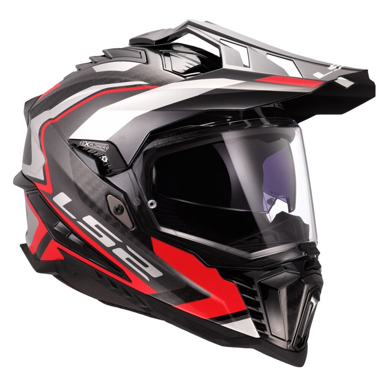 Enduro helma na motorku LS2 MX701 Explorer C Frontier II červená