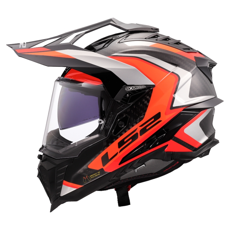 Enduro helma na motorku LS2 MX701 Explorer C Frontier II oranžová