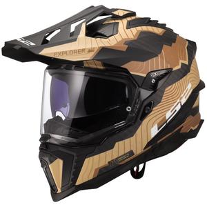 Enduro helma na motorku LS2 MX701 Explorer C Trick hnedo-piesková