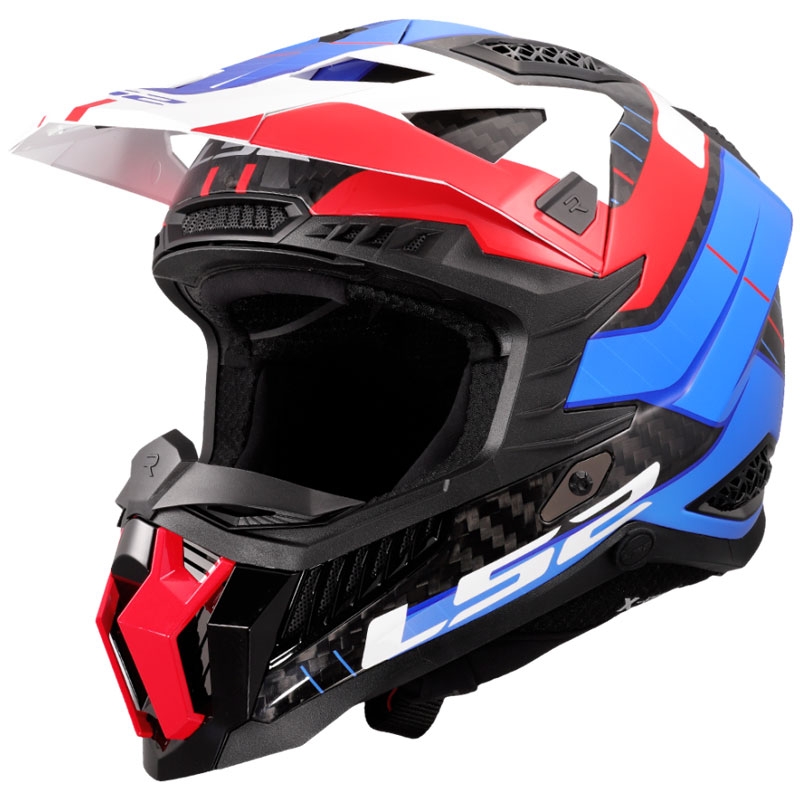 Motokrosová prilba LS2 MX703 X-Force Galuo bielo-červeno-modrá Veľkosť: XS