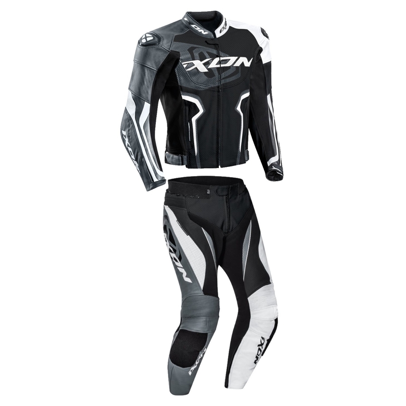 Kombinéza na motocykel IXON Falcon čierno-šedo-biela