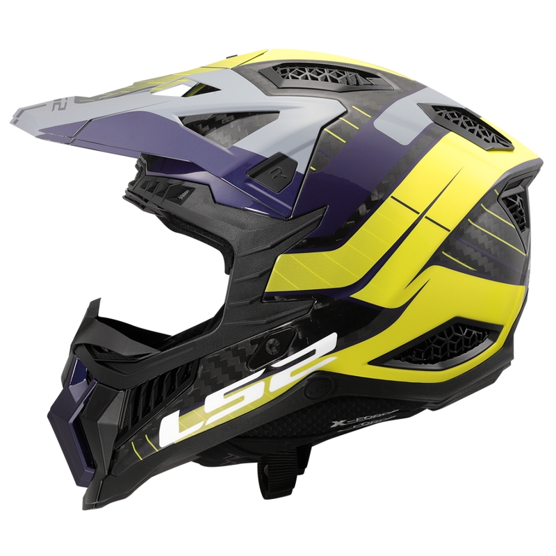 Motokrosová prilba LS2 MX703 X-Force Galuo šedo-fluo žltá