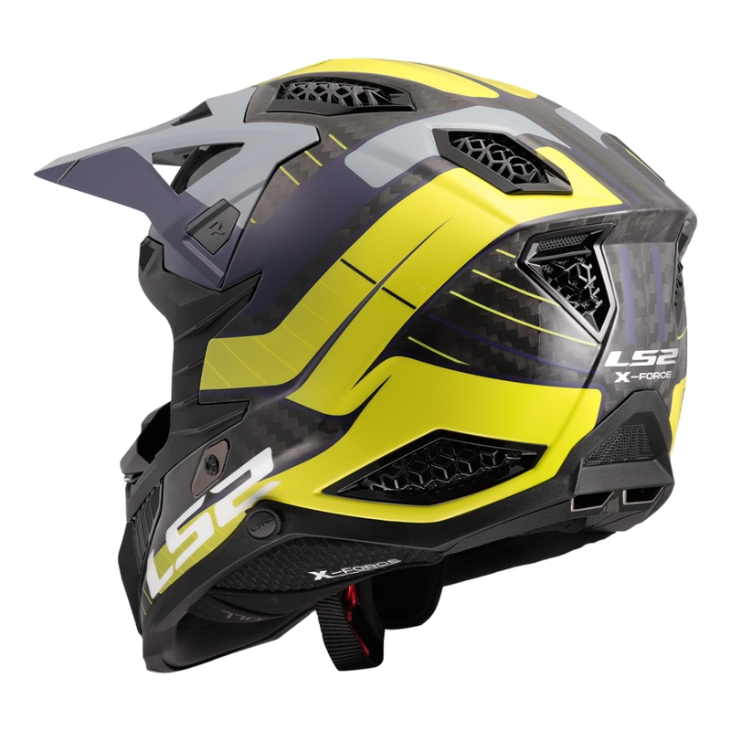 Motokrosová prilba LS2 MX703 X-Force Galuo šedo-fluo žltá