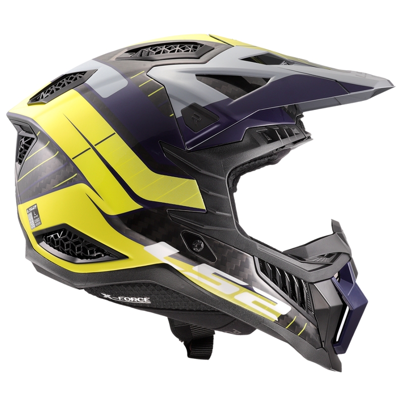 Motokrosová prilba LS2 MX703 X-Force Galuo šedo-fluo žltá