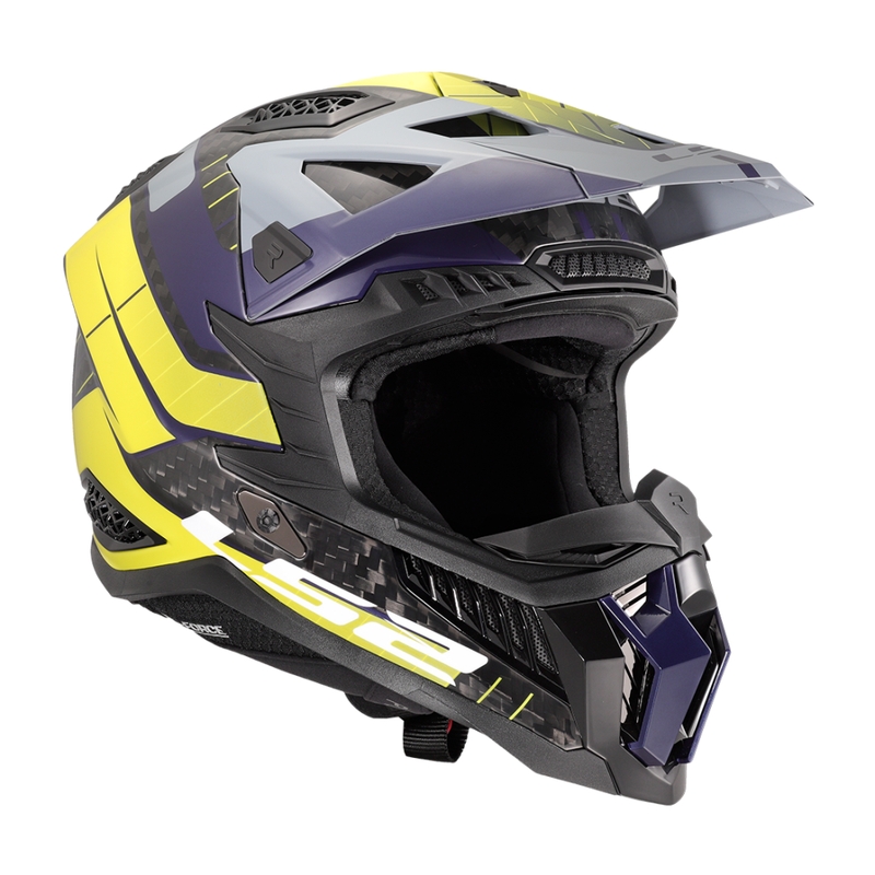 Motokrosová prilba LS2 MX703 X-Force Galuo šedo-fluo žltá