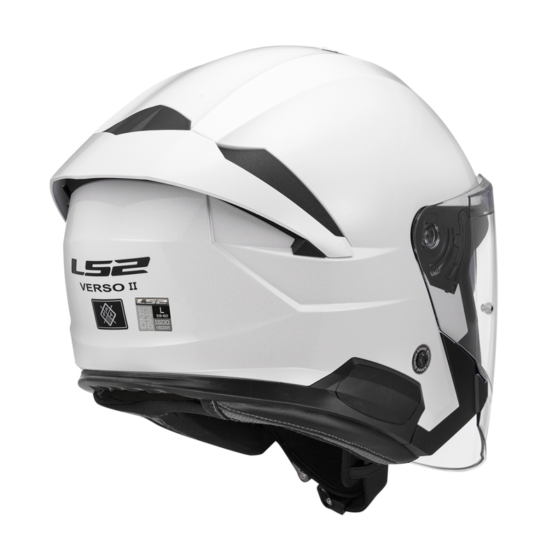 Otvorená helma na motorku LS2 OF618 Verso II Solid biela