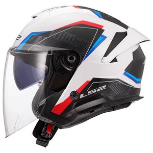 Otvorená helma na motorku LS2 OF618 Verso II Air bielo-modro-červená