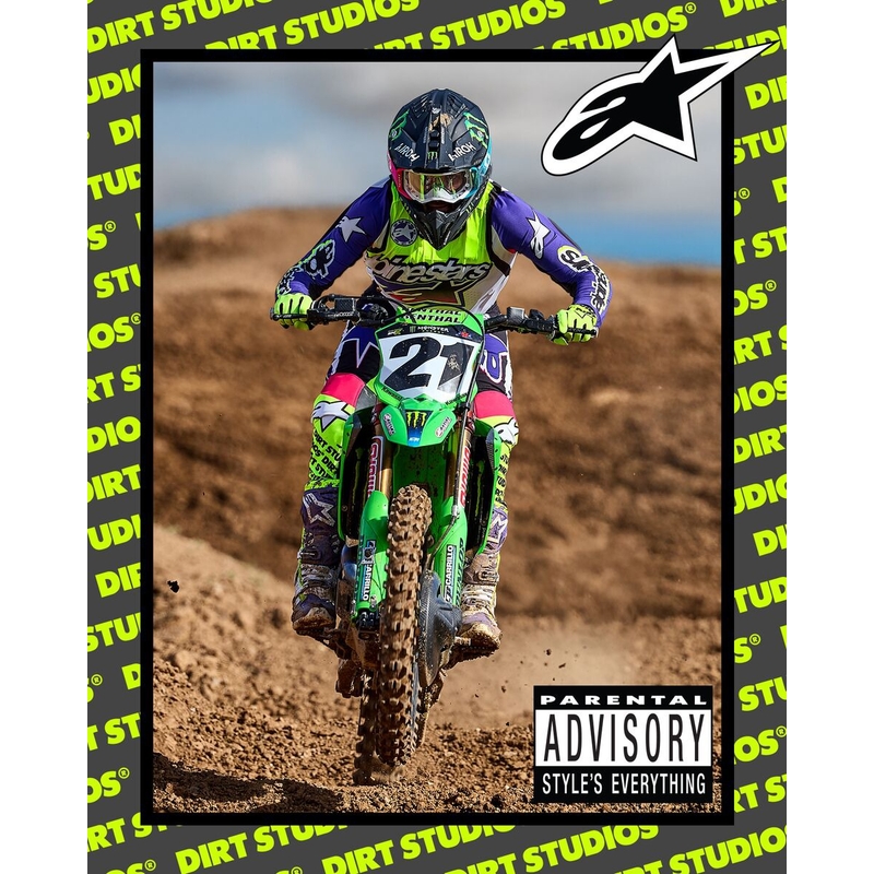 Motokrosové nohavice Alpinestars Supertech limitovaná edícia Dirt Studios bielo-fialovo-ružovo-fluo žlté