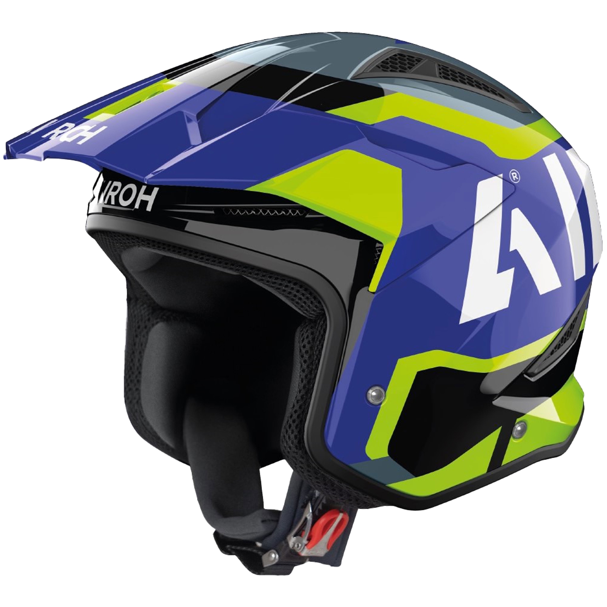 Trial helma na motorku Airoh TRR 2 Jupiter modro-žltá Veľkosť: XS